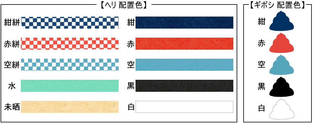 ヘリとミミ配置色